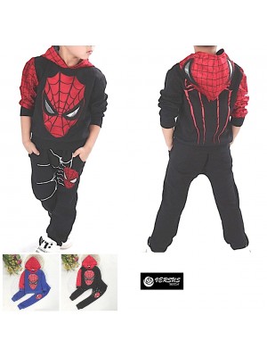 Spiderman Completo Tuta Felpa Pantalone Sportivo Bambino SPISET01B
